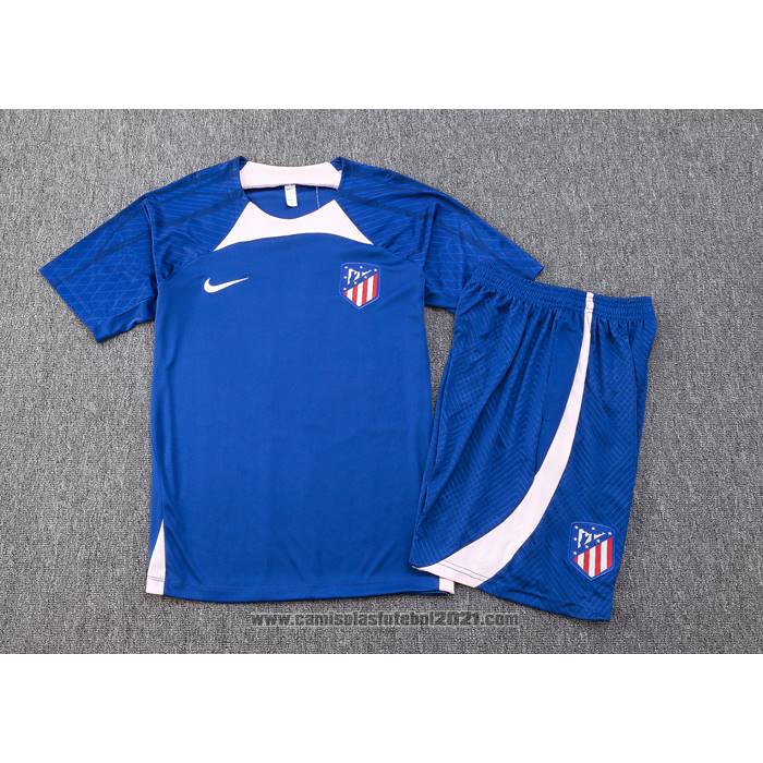 Fato de Treino Atletico Madrid Manga Curta 2023-2024 Azul - Calcas Curta
